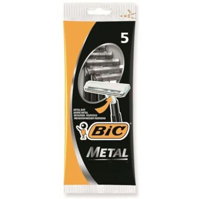BIC Einweg-Metallrasierer - Einzelklingen Edelstahl für Männer - 5 Stück BIC Einweg-Metallrasierer - Einzelklingen Edelstahl für Männer - 5 Stück