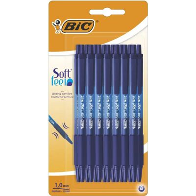 BIC Soft Feel Clic Grip Blue Pen - Ballpoint Type BIC Soft Feel Clic Grip Blue Pen - Ballpoint Type