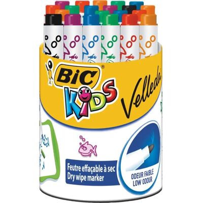 Marqueurs Tableau Blanc BIC Kids Mini Velleda - 24 pièces - Publicité Marqueurs Tableau Blanc BIC Kids Mini Velleda - 24 pièces - Publicité