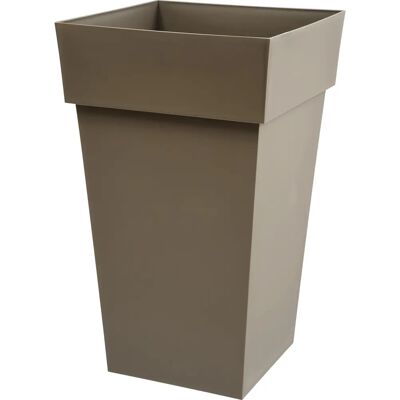 Vaso da fiori quadrato Eda Tuscan Taupe - 39x39x65cm Vaso da fiori quadrato Eda Tuscan Taupe - 39x39x65cm