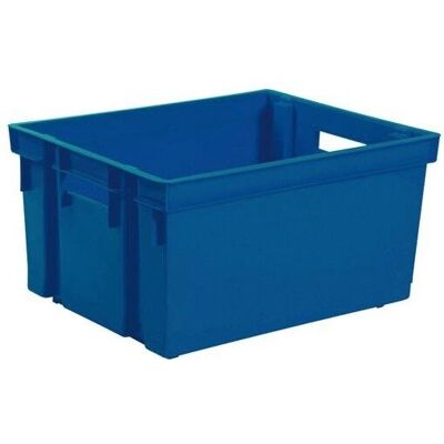 Boîte de rangement empilable Eda 30L - Bleu minéral - Sans couvercle Boîte de rangement empilable Eda 30L - Bleu minéral - Sans couvercle