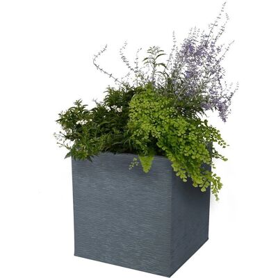 Jardinera cuadrada EDA Plastique Graphit - 39,5 x 39,5 x 43,5 cm - 35 l - gris antracita Jardinera cuadrada EDA Plastique Graphit - 39,5 x 39,5 x 43,5 cm - 35 l - gris antracita