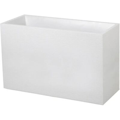 Jardinière en Plastique Blanc EDA Muret - Planter - Publicité Jardinière en Plastique Blanc EDA Muret - Planter - Publicité
