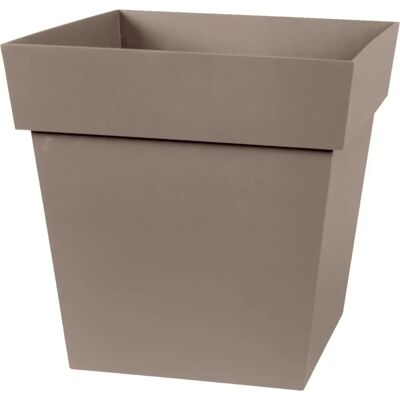 Vaso da pianta EDA Taupe 32x32x32cm - Resistente agli urti, alle intemperie, pavimento Vaso da pianta EDA Taupe 32x32x32cm - Resistente agli urti, alle intemperie, pavimento