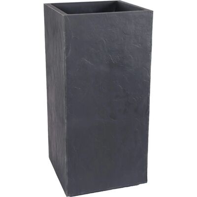 Eda Plastiques - Jardinière Haute Carré Volcania Anthracite - 39x39x80cm 31l - Publicité Eda Plastiques - Jardinière Haute Carré Volcania Anthracite - 39x39x80cm 31l - Publicité