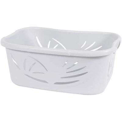 Panier à linge ergonomique Flora 37 L - Blanc cérusé Panier à linge ergonomique Flora 37 L - Blanc cérusé