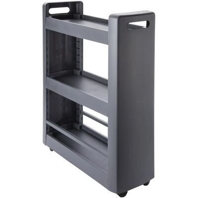 Wózek magazynowy EDA Plastique - 3 regulowane półki - antracyt - 60x22x79cm Wózek magazynowy EDA Plastique - 3 regulowane półki - antracyt - 60x22x79cm