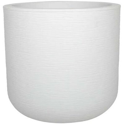 Pot de fleur circulaire en plastique blanc EDA - 40cm - 32,5L - Publicité Pot de fleur circulaire en plastique blanc EDA - 40cm - 32,5L - Publicité