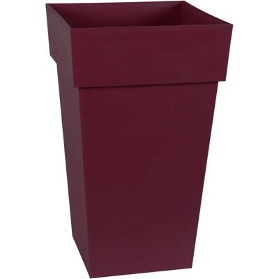 Vaso da fiori quadrato Ecolux Rosso scuro 39x39x65cm Vaso da fiori quadrato Ecolux Rosso scuro 39x39x65cm