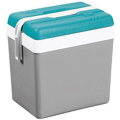 Glacière EDA - 24L Plastique - Gris / Bleu lagune - Publicité Glacière EDA - 24L Plastique - Gris / Bleu lagune - Publicité