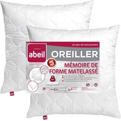Abeil Weiße Memory-Schaum Kissen - 60x60cm Set Abeil Weiße Memory-Schaum Kissen - 60x60cm Set