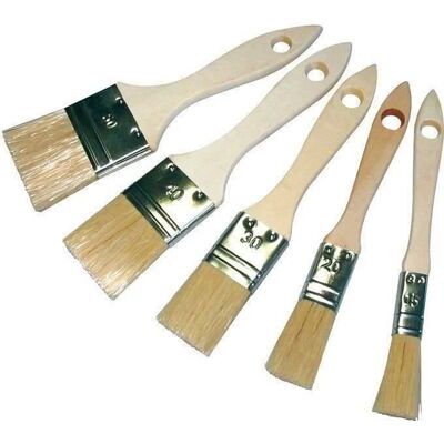 Savy Holz Flachpinsel-Set - 15mm, 20mm, 30mm, 40mm, 50mm - Malpinsel Savy Holz Flachpinsel-Set - 15mm, 20mm, 30mm, 40mm, 50mm - Malpinsel