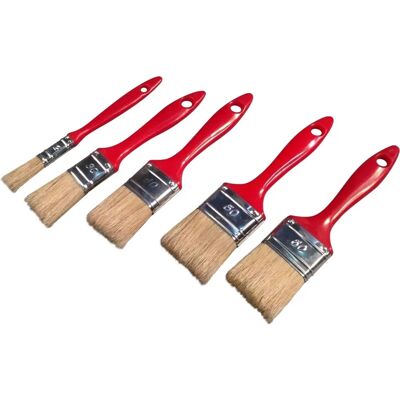 Conjunto de 5 pincéis chatos SAVY Tipo A - Ferramentas de pintura Conjunto de 5 pincéis chatos SAVY Tipo A - Ferramentas de pintura