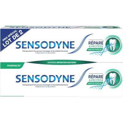 Dentifrice Sensodyne Repair and Protect Menthe Fraîche - Dentifrice - Publicité Dentifrice Sensodyne Repair and Protect Menthe Fraîche - Dentifrice - Publicité