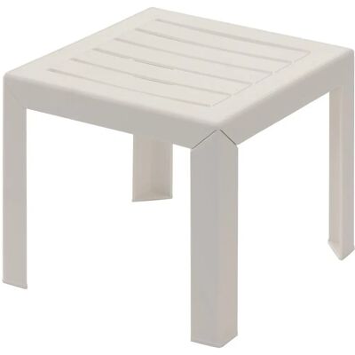 Table d'appoint en résine plastique blanche Grosfillex 40x40x35 cm - Publicité Table d'appoint en résine plastique blanche Grosfillex 40x40x35 cm - Publicité