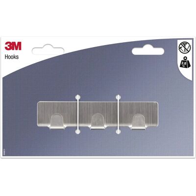 Gancio adesivo metallizzato 3M 12 x 1,4 x 3,5 cm - Metallizzato - Ganci Gancio adesivo metallizzato 3M 12 x 1,4 x 3,5 cm - Metallizzato - Ganci