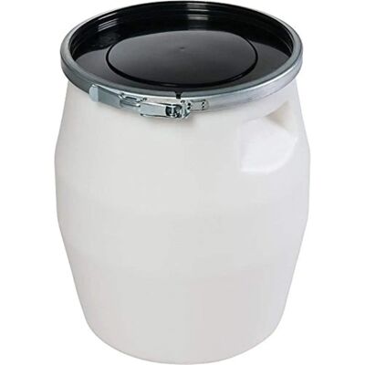 GILAC Fût alimentaire 30 L - Blanc - Cylindrique - Publicité GILAC Fût alimentaire 30 L - Blanc - Cylindrique - Publicité