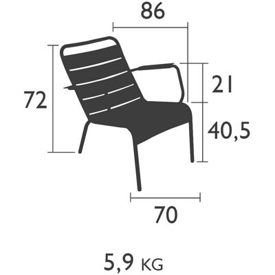 Fermob Luxembourg Dyp Stol - Hagemøbel Fermob Luxembourg Dyp Stol - Hagemøbel