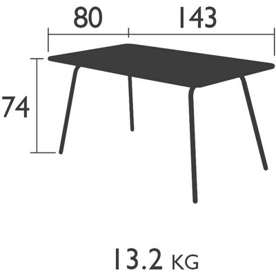 Fermob Luxembourg Bord 143x80 - Hagenbord Fermob Luxembourg Bord 143x80 - Hagenbord