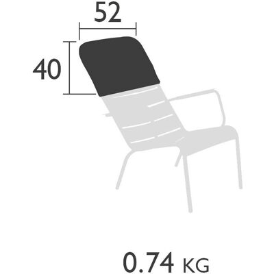 Fermob Luxembourg hodestøtte for dyp stol - Slitesterk, UV- og muggresistent Fermob Luxembourg hodestøtte for dyp stol - Slitesterk, UV- og muggresistent