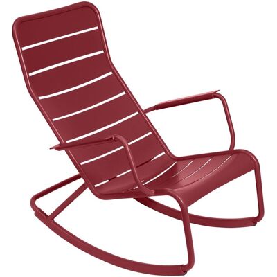 Sedia a dondolo Fermob Luxembourg Rosso - Alluminio verniciato - Designer Frédéric Sofia Sedia a dondolo Fermob Luxembourg Rosso - Alluminio verniciato - Designer Frédéric Sofia