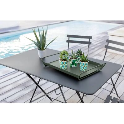 Fermob - Rektangulært Bistro Bord - Grønn - Stål - 97x57cm Fermob - Rektangulært Bistro Bord - Grønn - Stål - 97x57cm