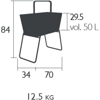 Fermob - Basket Høy Blomsterkasse - Grå - 85x70x34cm - Blomsterkasse Fermob - Basket Høy Blomsterkasse - Grå - 85x70x34cm - Blomsterkasse