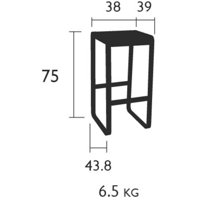 Fermob Bellevie Aluminium Barstol - Utendørs Moderne Design Fermob Bellevie Aluminium Barstol - Utendørs Moderne Design