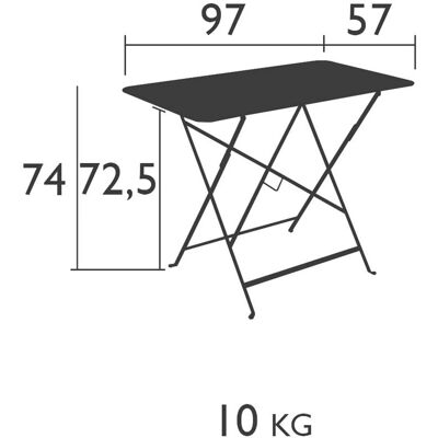 Fermob - Bistro Brett Rektangulær - Gul - 97 x 57 cm Fermob - Bistro Brett Rektangulær - Gul - 97 x 57 cm