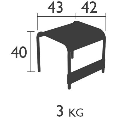 Fermob Luxembourg Liten Lav Bord - Sitron Sorbet Fermob Luxembourg Liten Lav Bord - Sitron Sorbet