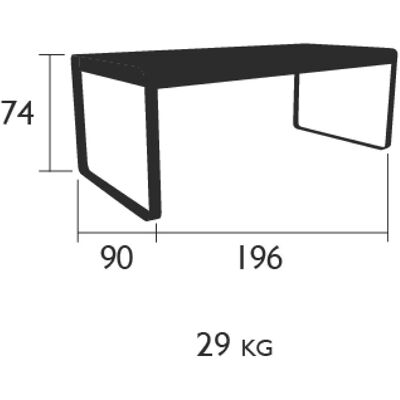 Fermob Bellevie Utendørssbord 196x90cm Gletscherminze - Hagemøbler Fermob Bellevie Utendørssbord 196x90cm Gletscherminze - Hagemøbler