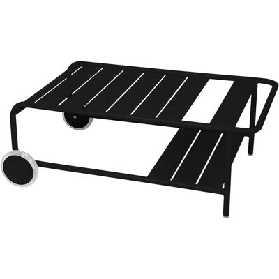 Fermob LUXEMBOURG Bar a rotelle basso rettangolare in metallo 105x39x65cm - liquirizia opaca Fermob LUXEMBOURG Bar a rotelle basso rettangolare in metallo 105x39x65cm - liquirizia opaca