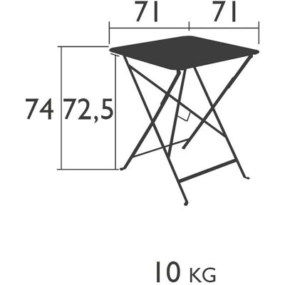 Table Pliable Fermob Bistro - Jaune - 71x71cm - Table d’Extérieur - Publicité Table Pliable Fermob Bistro - Jaune - 71x71cm - Table d’Extérieur - Publicité