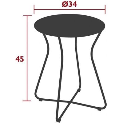 Fermob - Cocotte Krakk - Lett, Fargerik, Innendørs/Utendørs - H 45,5cm - Krakk Fermob - Cocotte Krakk - Lett, Fargerik, Innendørs/Utendørs - H 45,5cm - Krakk
