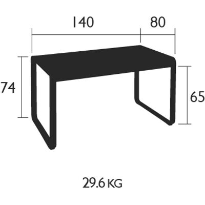 Fermob - Tavolo rettangolare Bellevie - 140x80cm - Tavolo da esterno Fermob - Tavolo rettangolare Bellevie - 140x80cm - Tavolo da esterno