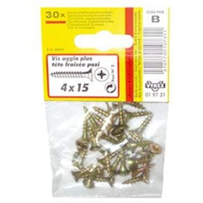 VYNEX - Vis Pozidriv 5x60mm - Pack de 8 VYNEX - Vis Pozidriv 5x60mm - Pack de 8