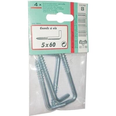 VYNEX Zink Scharnieren - 6x80mm - Voor Hout, Beton, Gips VYNEX Zink Scharnieren - 6x80mm - Voor Hout, Beton, Gips