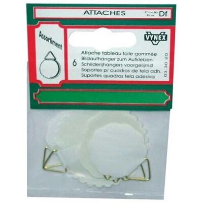 Vynex Ensemble de 6 Clips pour Cadres - Toile Gommée - 20/30/45mm Vynex Ensemble de 6 Clips pour Cadres - Toile Gommée - 20/30/45mm