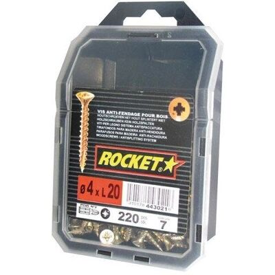 Vis à bois VYNEX 4x20mm Acier bichromaté - Pozidriv - 220 pcs Vis à bois VYNEX 4x20mm Acier bichromaté - Pozidriv - 220 pcs