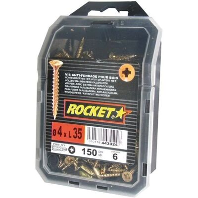 Vis à bois VYNEX Rocket Tête Fraisée Pozi 4x35 - Vis à bois - Publicité Vis à bois VYNEX Rocket Tête Fraisée Pozi 4x35 - Vis à bois - Publicité