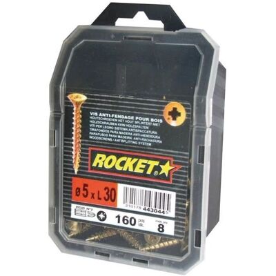 Vis Rocket Vynex 5x30mm - Filetage complet, Encoche anti-fissure - Publicité Vis Rocket Vynex 5x30mm - Filetage complet, Encoche anti-fissure - Publicité