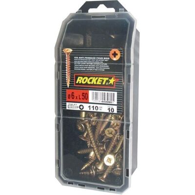 Tornillo Rocket Vynex - 6x50 mm - Rosca completa - Para madera Tornillo Rocket Vynex - 6x50 mm - Rosca completa - Para madera