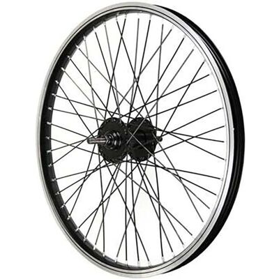 Roue Avant Noire 48 Rayons Bike Original - Roue - Publicité Roue Avant Noire 48 Rayons Bike Original - Roue - Publicité