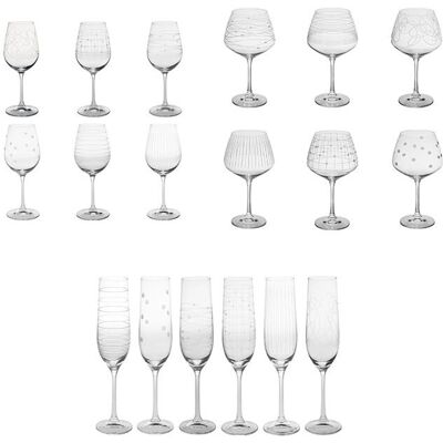 Marque Modèle - Ensemble de 18 verres en cristal - Transparent - Publicité Marque Modèle - Ensemble de 18 verres en cristal - Transparent - Publicité