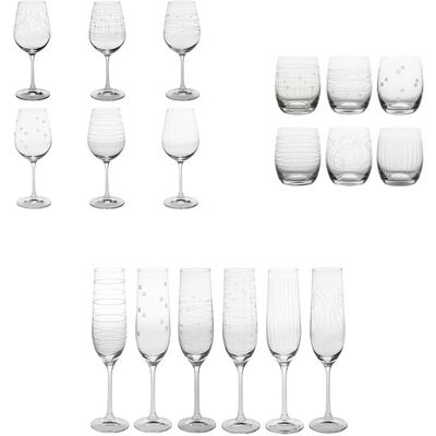 Marque Graphik Ensemble de Verres - Verres en Cristal Transparent - Publicité Marque Graphik Ensemble de Verres - Verres en Cristal Transparent - Publicité