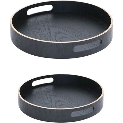 Table passion Set de 2 plateaux ronds - Set de plateaux à servir - Publicité Table passion Set de 2 plateaux ronds - Set de plateaux à servir - Publicité