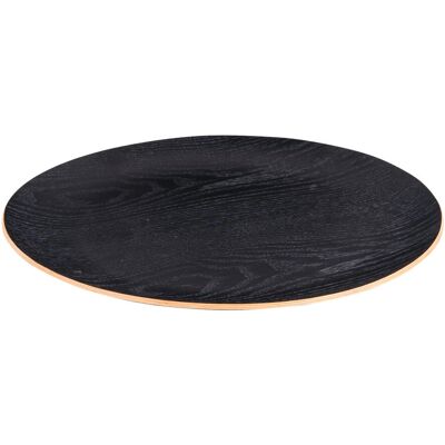 Assiette de Présentation en Bois Noir Passion - 34cm - Assiette de Service - Publicité Assiette de Présentation en Bois Noir Passion - 34cm - Assiette de Service - Publicité