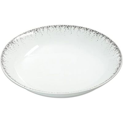 Assiette en Porcelaine Blanche Borealis 29cm - Table Passion - Publicité Assiette en Porcelaine Blanche Borealis 29cm - Table Passion - Publicité