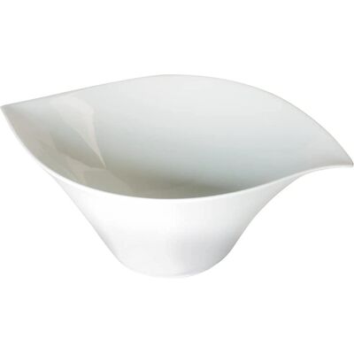 Saladier en forme de feuille en porcelaine - 36cm - Publicité Saladier en forme de feuille en porcelaine - 36cm - Publicité