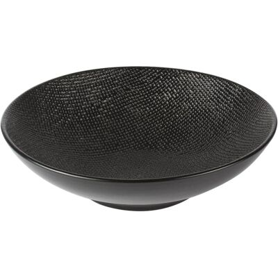 Lot de 6 Assiettes Creuses Vésuvio - 19cm, 50cl, Noir - Publicité Lot de 6 Assiettes Creuses Vésuvio - 19cm, 50cl, Noir - Publicité